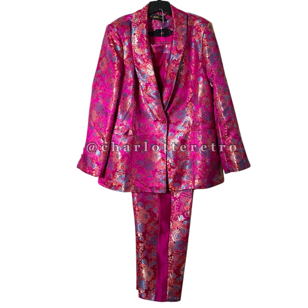 Fashion Nova | Nova Luxe • Pretty In Pink Embroidered Suit Set - Picture 10 of 10